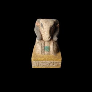 Vintage Ram God Khnum Statue: Ancient Egyptian Decor - Image 1