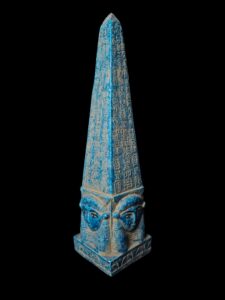 Egyptian Obelisk: Goddess Hathor & Hieroglyphics - Custom Inscriptions - Image 1