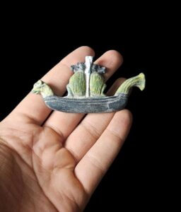 Porcelain Egyptian Baboon Statue: Museum Replica Thoth Symbol - Image 1