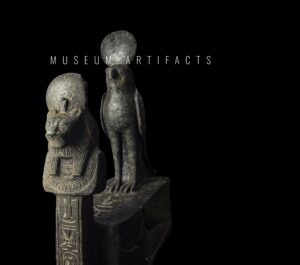 Hand-Carved God Ra & Sekhmet Statue: Egyptian Deity Altar Sign - Image 1