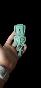 Egyptian Goddess Hathor Column with Ankh key of life symbol - Image 1