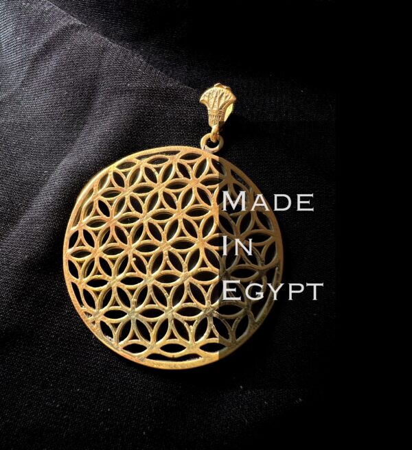 Handcrafted Flower of Life Pendant: Egyptian Spiritual Jewelry