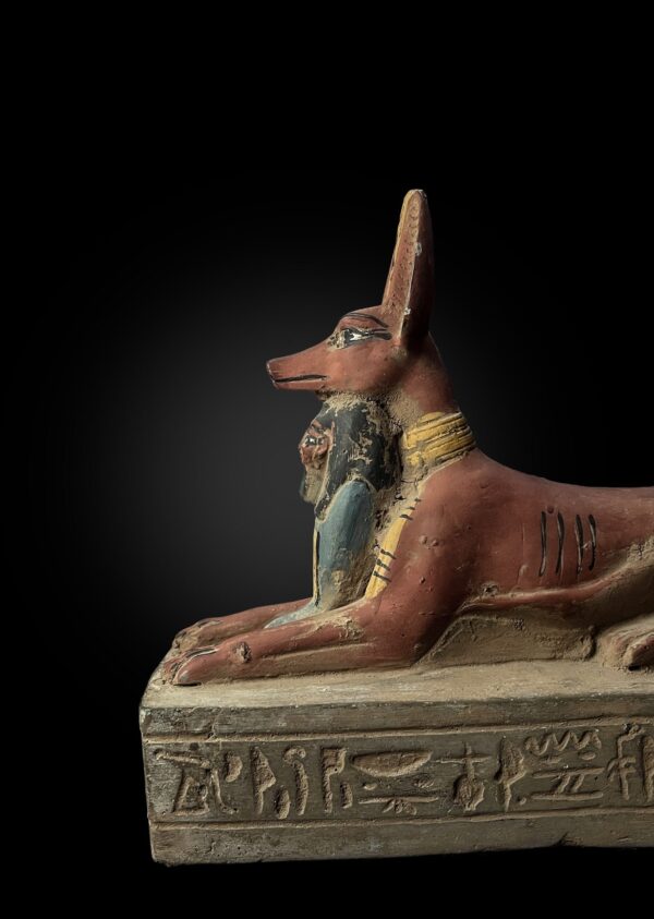 Basalt Stone Egyptian God Anubis Statue