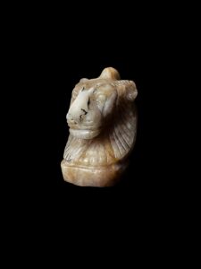 Hand-Carved Agate Sekhmet Pectoral - Egyptian Goddess Pendant - Image 1