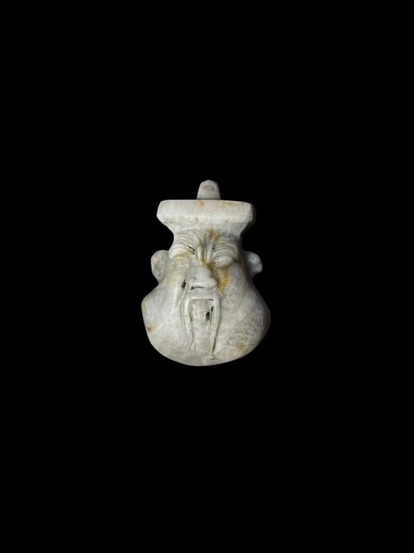 Hand-Carved God Bes Amulet Pendant: Egyptian Decor