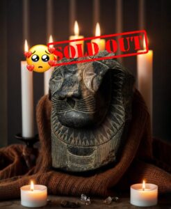 Hand Carved Granite Egyptian Goddess Sekhmet Statue - Image 1