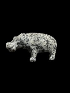 Hand-Carved Granite Egyptian Hippopotamus Amulet - Image 1