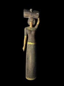 Wooden Ancient Egyptian statue made in Egypt. - Image 1