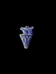 Lapis Lazuli Rabbit Goddess Amulet - Egyptian Unut Wenut Statue - Image 1