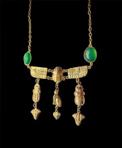 Egyptian Scarab Pendant Necklace: Ancient Style Pectoral - Image 1