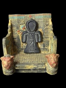 Isis knot necklace, tyet pendant, Hand carved from Basalt stone,  Tyet or Thet isis - Image 1