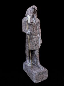 Large Egyptian God Thoth Statue: Alabaster Stone Stick - Image 1