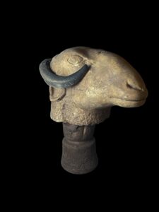 Vintage Ram God Khnum Statue: Ancient Egyptian Decor - Image 1
