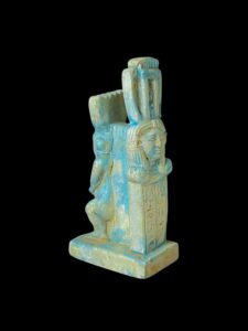 Goddess Hathor with God Bes form statue - Image 1