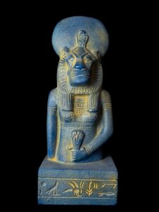 Egyptian Goddess Sekhmet Statue: Colorful Statuette - Image 1