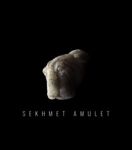 Hand-Carved Agate Sekhmet Pectoral: Egyptian Goddess Pendant - Image 1