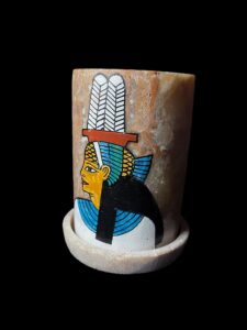 Egyptian Alabaster Vase: Cleopatra Home Decor - Image 1