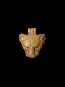 Hand-Carved Agate Sekhmet Pendant: Egyptian Goddess Pectoral - Image 1