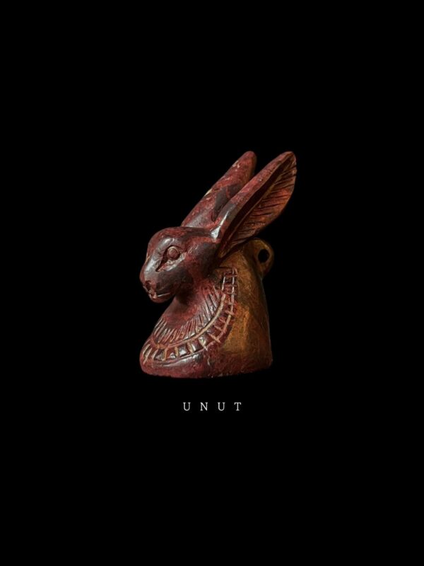 Goddess Unut Amulet: Egyptian Rabbit Stone Statue