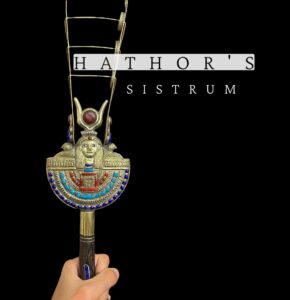 Goddess Hathor Sistrum: Vintage Egyptian Musical Instrument - Image 1