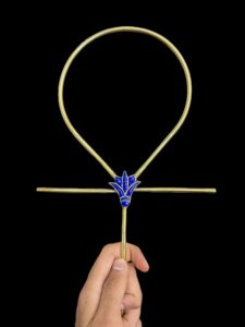 Hand-Crafted Ankh Cross: Key of Life with Lotus Flower - Image 1