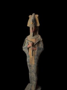 Basalt Egyptian God Osiris Statue: Unique Statuette - Image 1