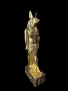 Jackal God Anubis statue made in Egypt, Egyptian Anubis sculpture. - Image 1
