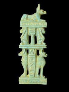 Amulet for God Anubis with Cobra Goddess and Djed pillar of Osiris - Image 1