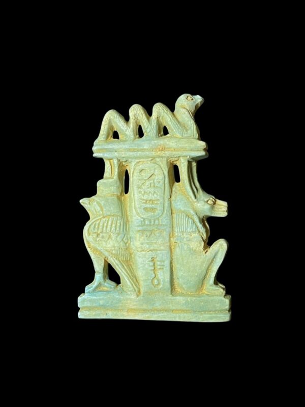 Amulet for God Anubis with Cobra Goddess and God Horus