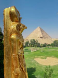 Rare Falcon Egyptian God Ra Statue: God of Sun & Sky - Image 1