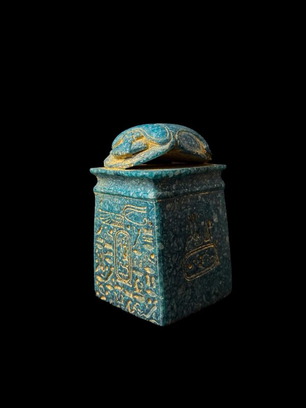 Egyptian Scarab Replica: Ancient Hieroglyphic Decor
