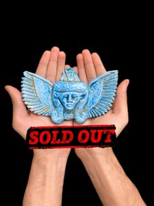 Butterfly Goddess Hathor with Goddess Isis winges and the Head of Beetle scarab - Image 1