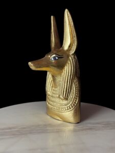 Jackal God Anubis statue made in Egypt, Egyptian Anubis sculpture. - Image 1