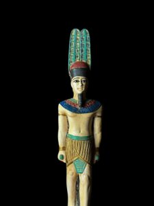 Egyptian God Amun Statue: Museum Replica - Image 1