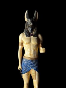 Basalt Stone Egyptian God Anubis Statue - Image 1