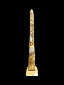 Large Egyptian Obelisk with Ancient Hieroglyphics: Customized Inscriptions - Image 1