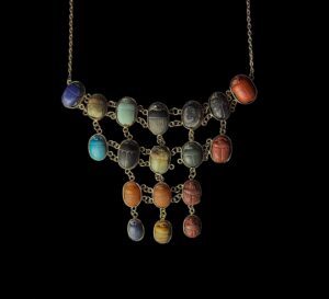 Egyptian Scarab Gemstone Pectoral Necklace: Ancient Style - Image 1