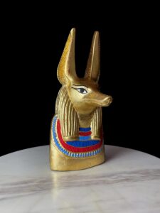 Jackal God Anubis statue made in Egypt, Egyptian Anubis sculpture. - Image 1