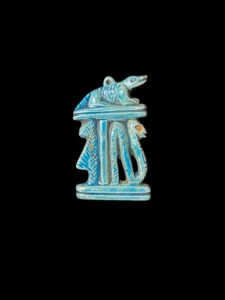 Sobek Amulet: Egyptian Crocodile God Pendant, Natural Stone - Image 1