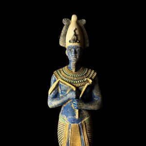Basalt Egyptian God Osiris Statue: Unique Statuette - Image 1