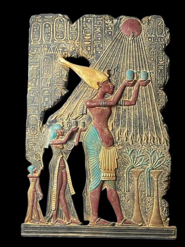 Ancient Egyptian Royal Devotion - Akhenaten's Family Worshipping the Sun God Atun