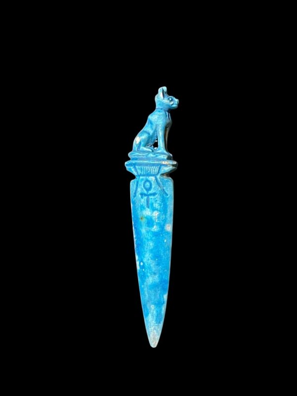 Bastet Cat Amulet: Ancient Egyptian Goddess Statue, Home Decor