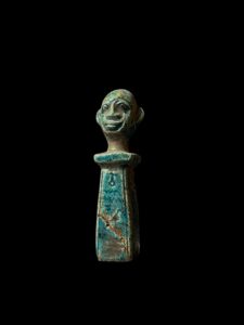 Handcrafted God Ptah Statue: Rose & Black Granite Amulet - Image 1