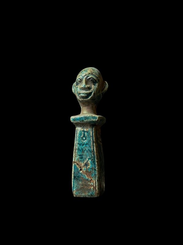 Handcrafted God Ptah Statue: Rose & Black Granite Amulet