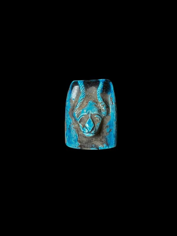 Hand-Carved Gemstone Sekhmet Pendant: Egyptian Spiritual Amulet