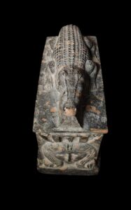 Egyptian God Sobek statue with Goddess Hathor Museum piece made of Granite stone - Image 1