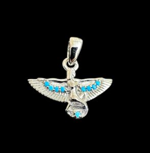 925 Sterling Silver Goddess Isis Pendant Egyptian Goddess , sterling silver necklace for Goddess , Isis Pendant made of pure silver. - Image 1