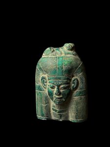 Egyptian Goddess Sekhmet Protecting Hathor Statue - Image 1