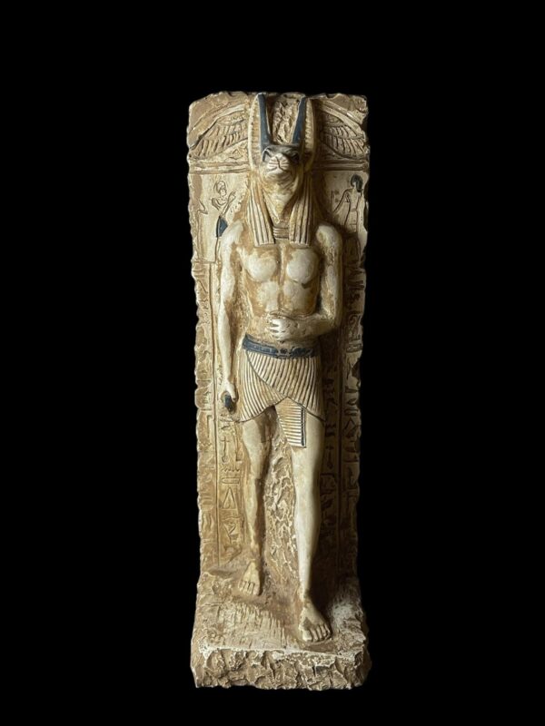 Stone Egyptian God Anubis Statue: Jackal God of Afterlife