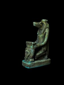 Handmade Egyptian Goddess Taweret Statue with Hathor Symbol - Image 1